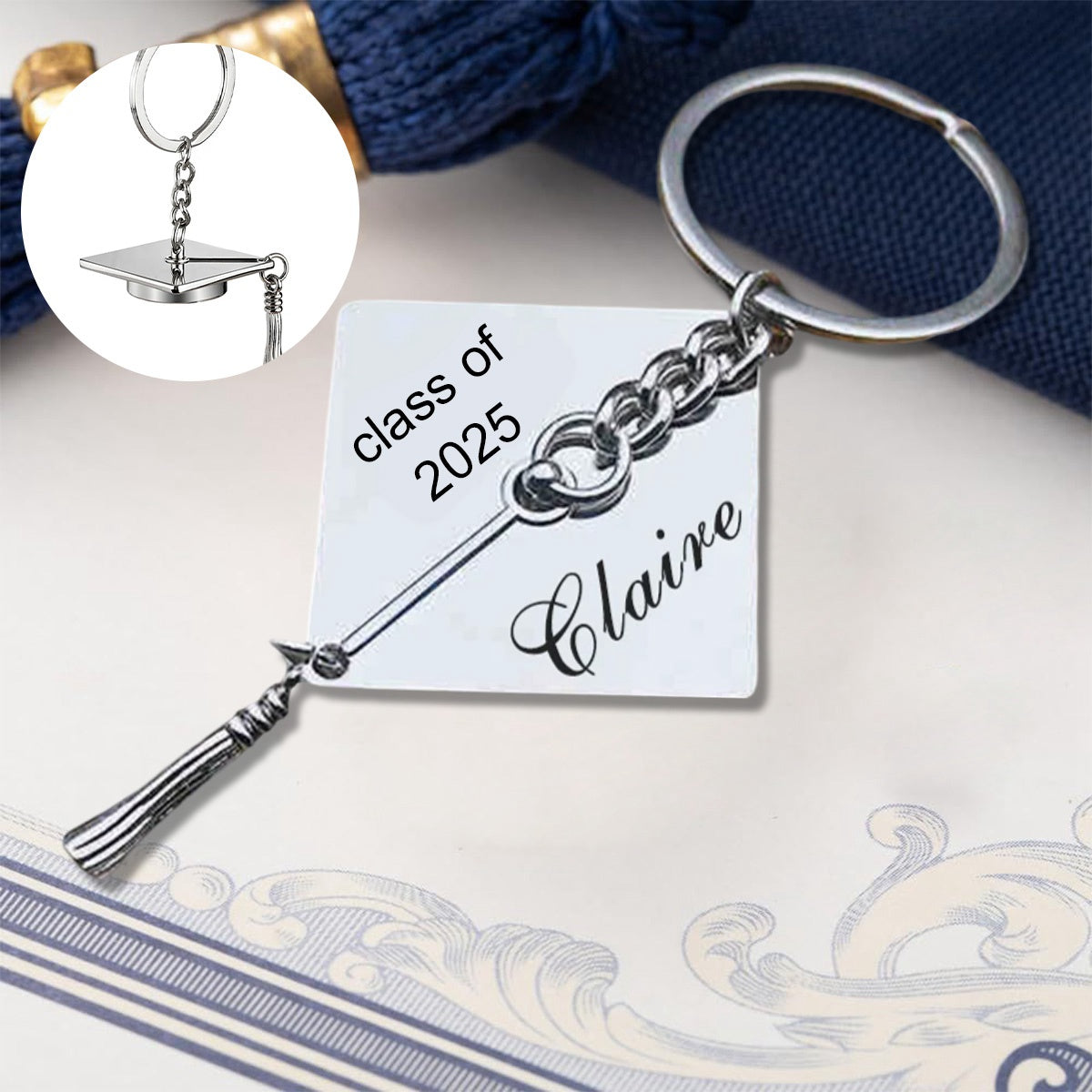 Personalized Graduation Gift-Class 0f 2025-Graduation Keychain