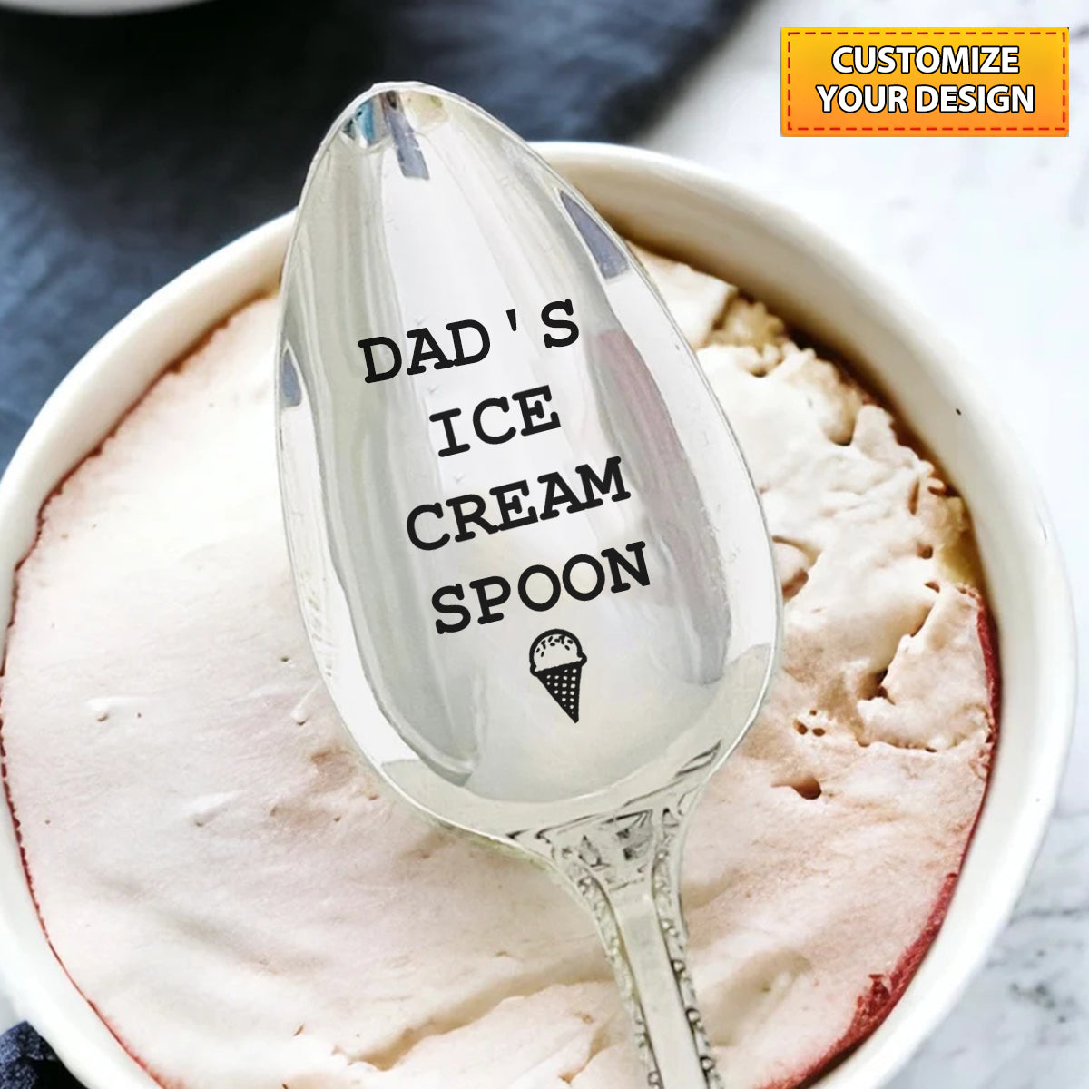 Persoanlized Dad's Ice Cream Spoon, Father's Day Gifts for Dad
