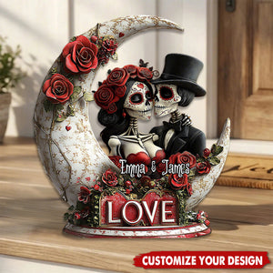 From Our First Kiss Til Our Last Breath - Personalized Couple Custom Plaque