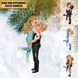 Personalized Gifts by Occupation Couple Portrait Acrylic Ornament