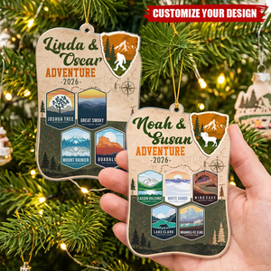Personalized National Parks Adventure Ornament-Travelling Christmas Gift
