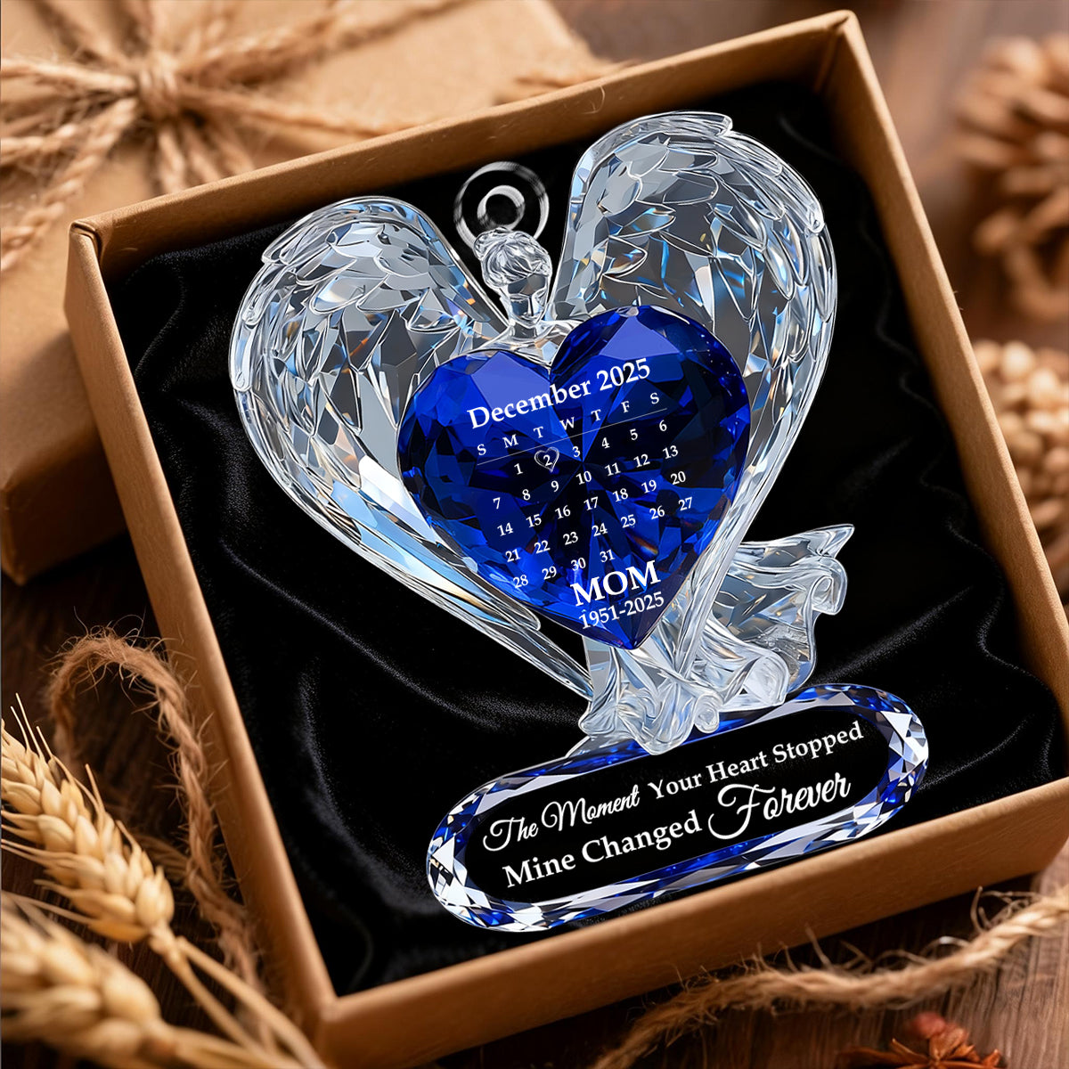 The Moment Your Heart Stopped-Personalized Angel Memorial Ornament