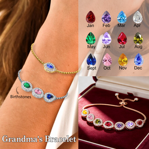 Personalized Anniversary Family Birthstone Bracelet