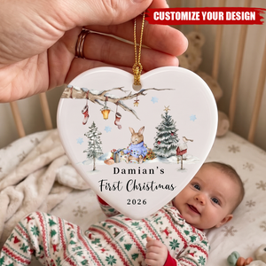 Personalized Newborn Gift Baby’s First Christmas Ornament