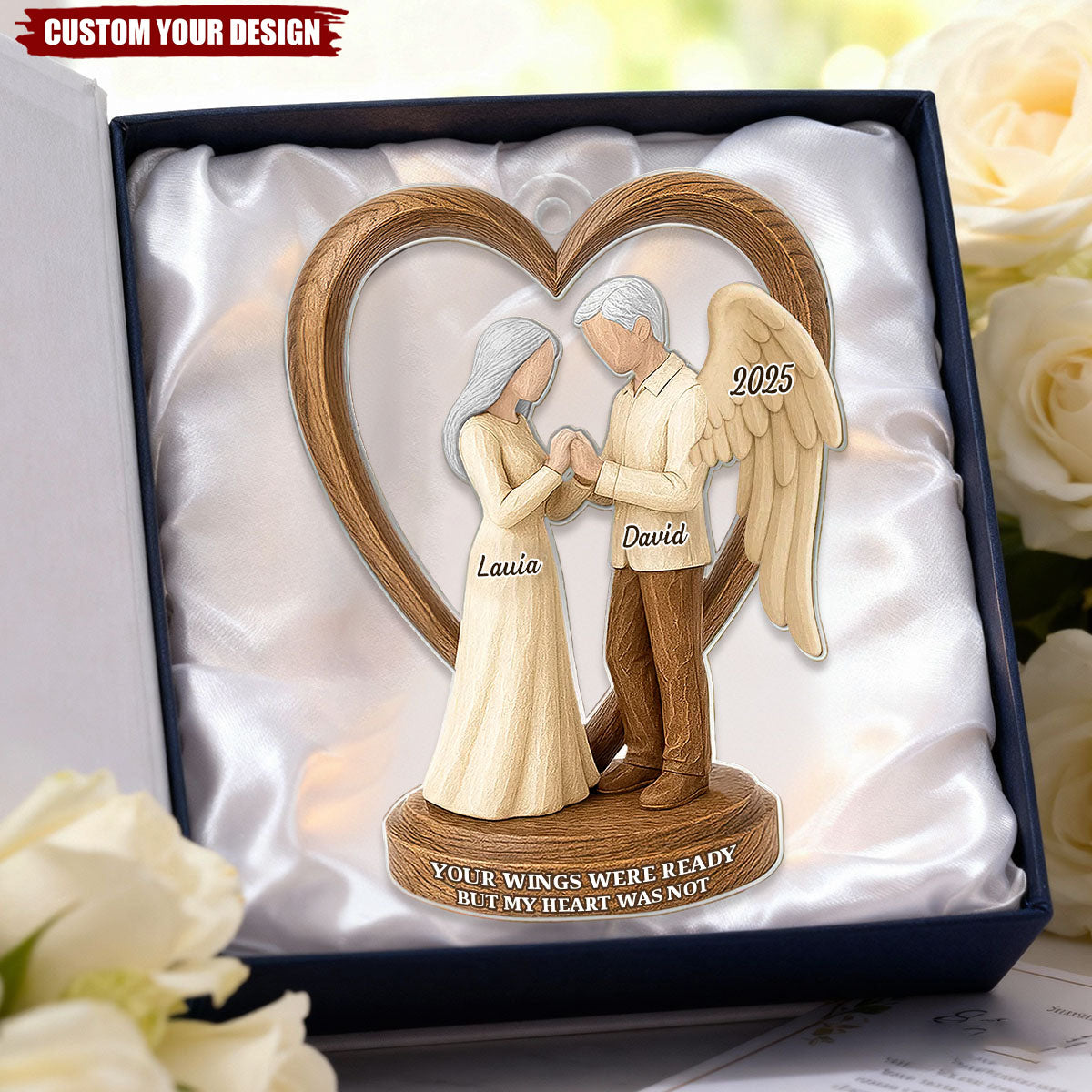 Your Wings Were Ready But My Heart Was Not - Couple Memorial Ornament