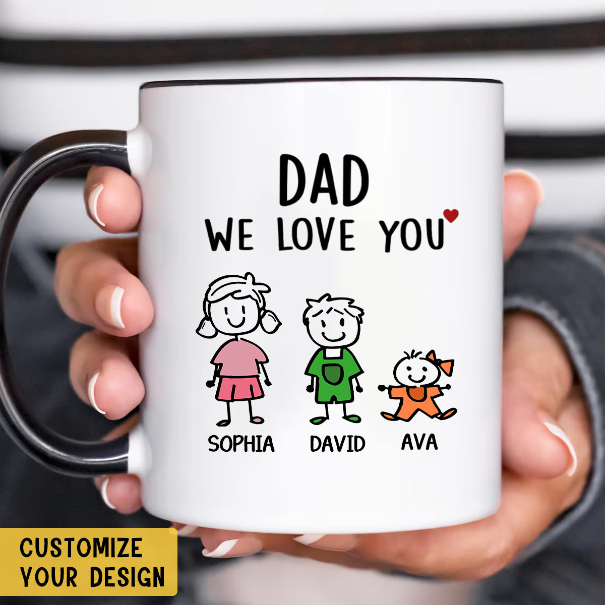 Dad We Love You - Personalized Funny Mug Father's Day Gift