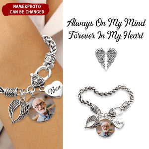 Custom Photo I'll Carry You Personalized Bracelet - Memorial Gift For Family
