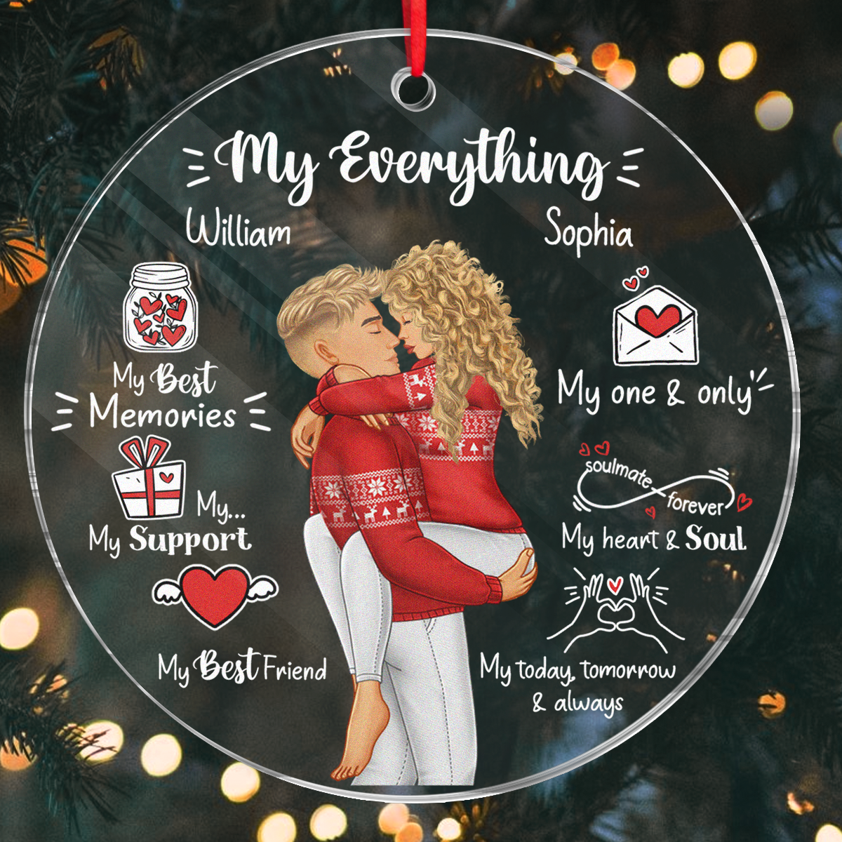 My Everything Is You - Customized Personalized Acrylic Ornament