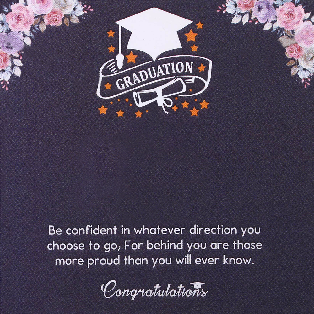 Graduation Gift for Class of 2025 Graduates - Personal letter Initial Bachelor Hat Diploma Necklace