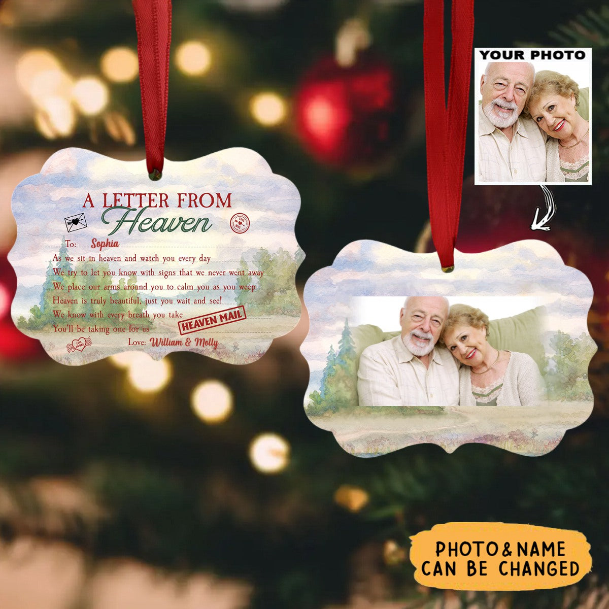A Letter From Heaven To You - Personalized Ornament - Memorial Gift For Family