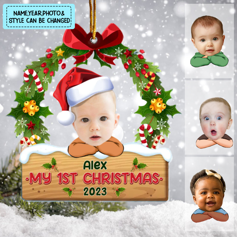 My 1st Christmas - Personalized Acrylic Photo Ornament