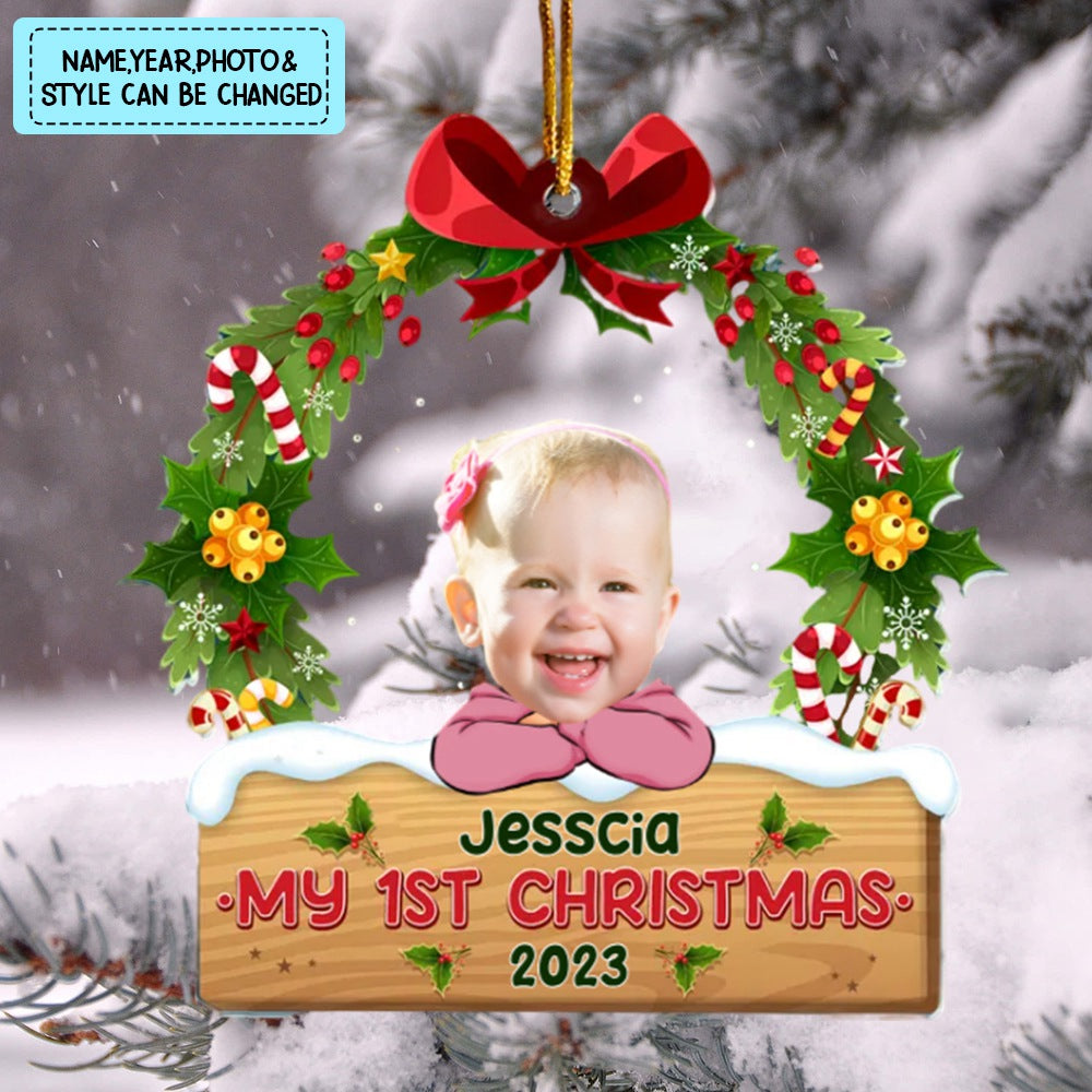 My 1st Christmas - Personalized Acrylic Photo Ornament