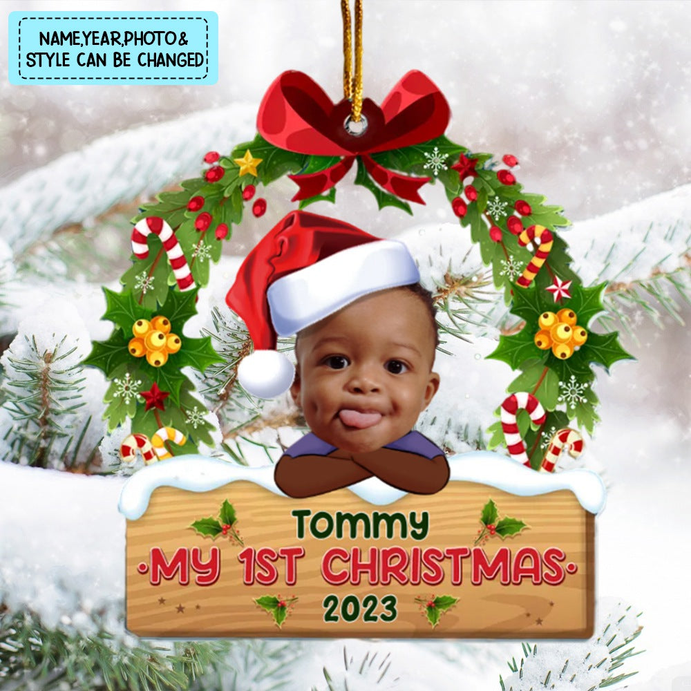 My 1st Christmas - Personalized Acrylic Photo Ornament