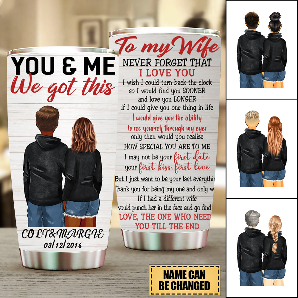 Thank You For Being My Wife - Personalized Tumbler Cup - Gift For Couple