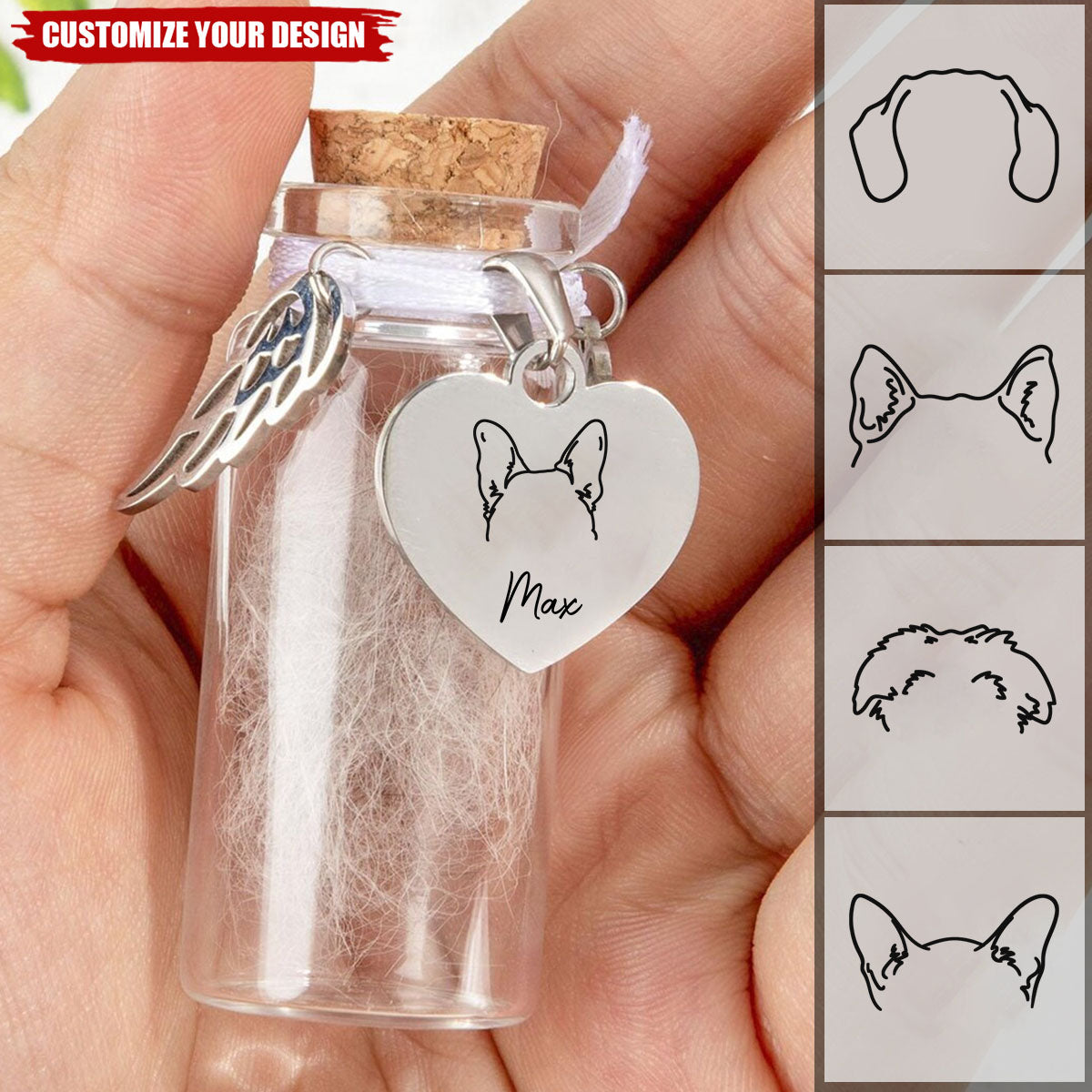 Gone But Not Forgotten - Memorial Personalized Custom Pet Fur Keepsake Jar