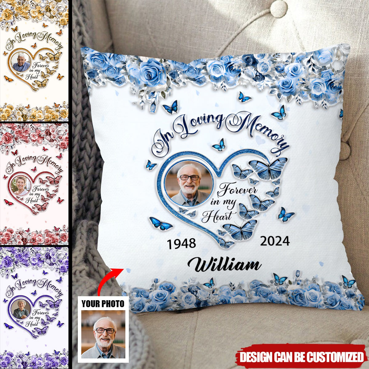 In Loving Memory Forever In My Heart Personalized Pillow