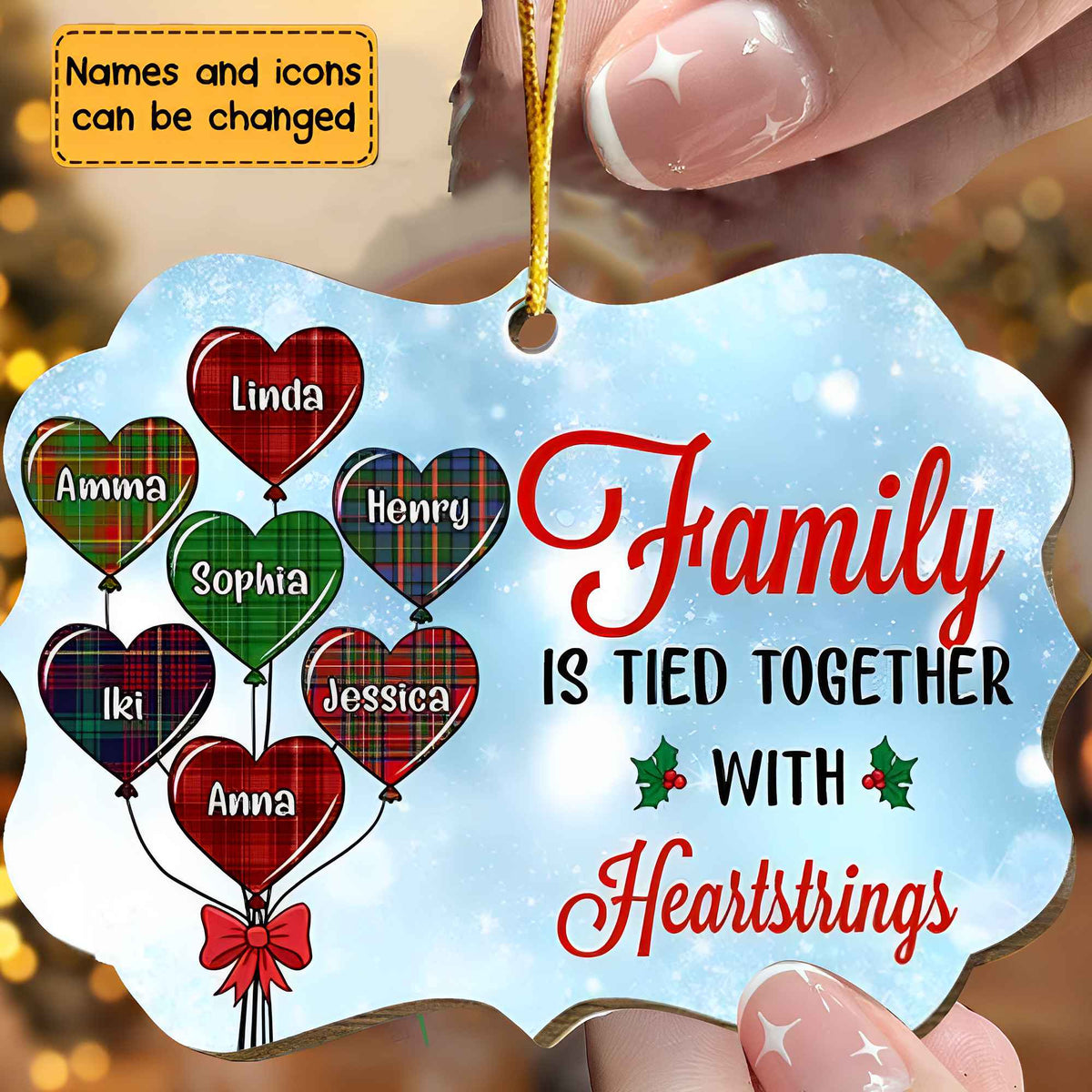 Gift For Family Tied Together With Heartstrings Benelux Ornament