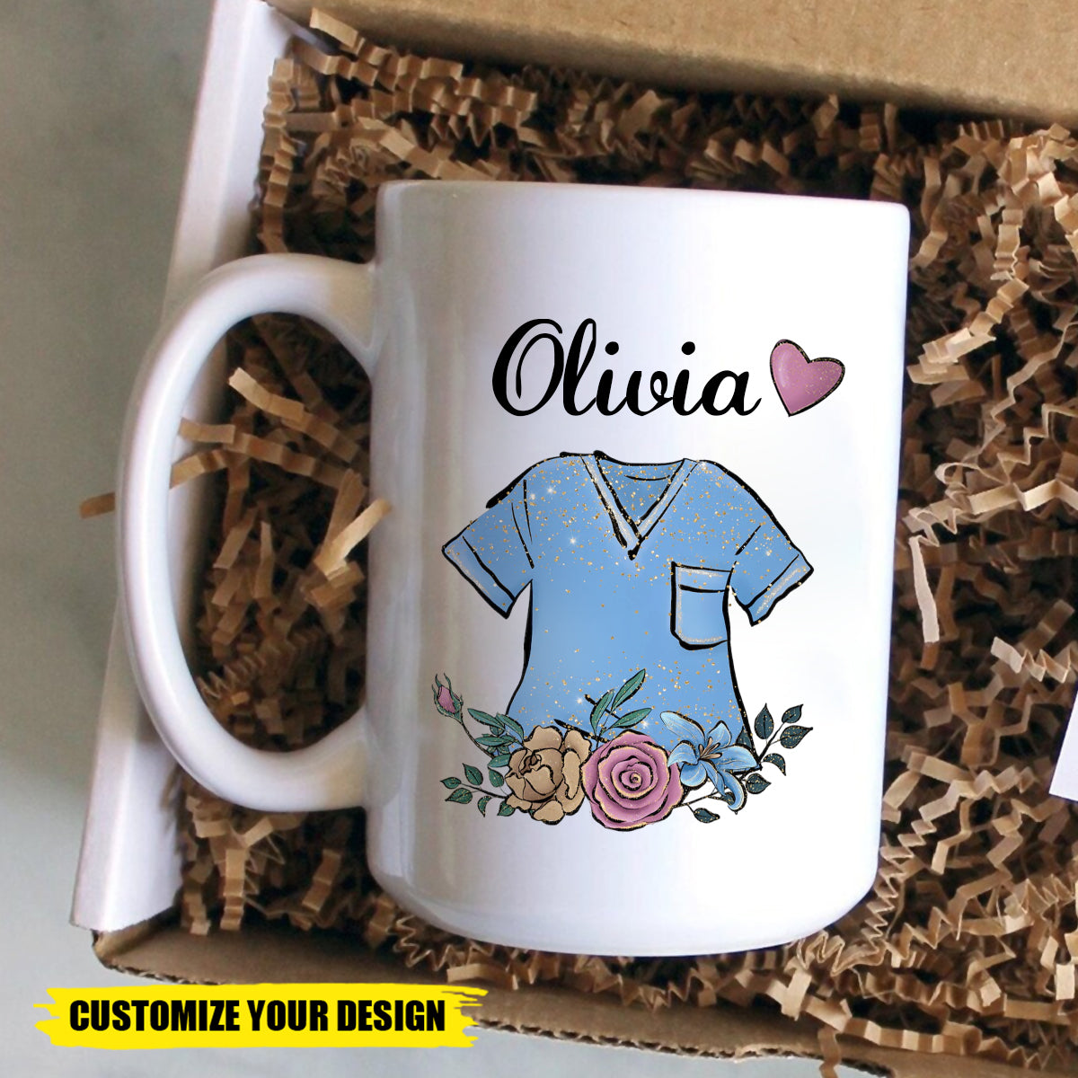 Personalised Nurse Uniform Mug With Name / New Nurse Present