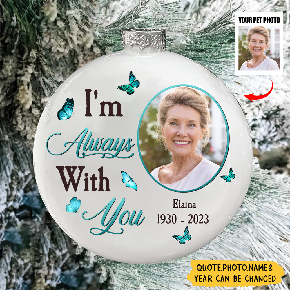 Family Memorial - Personalized Photo Ball Ornament