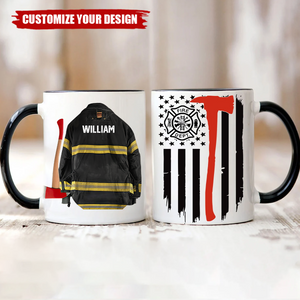 Personalized Custom Name Fireman Firefighter Mug