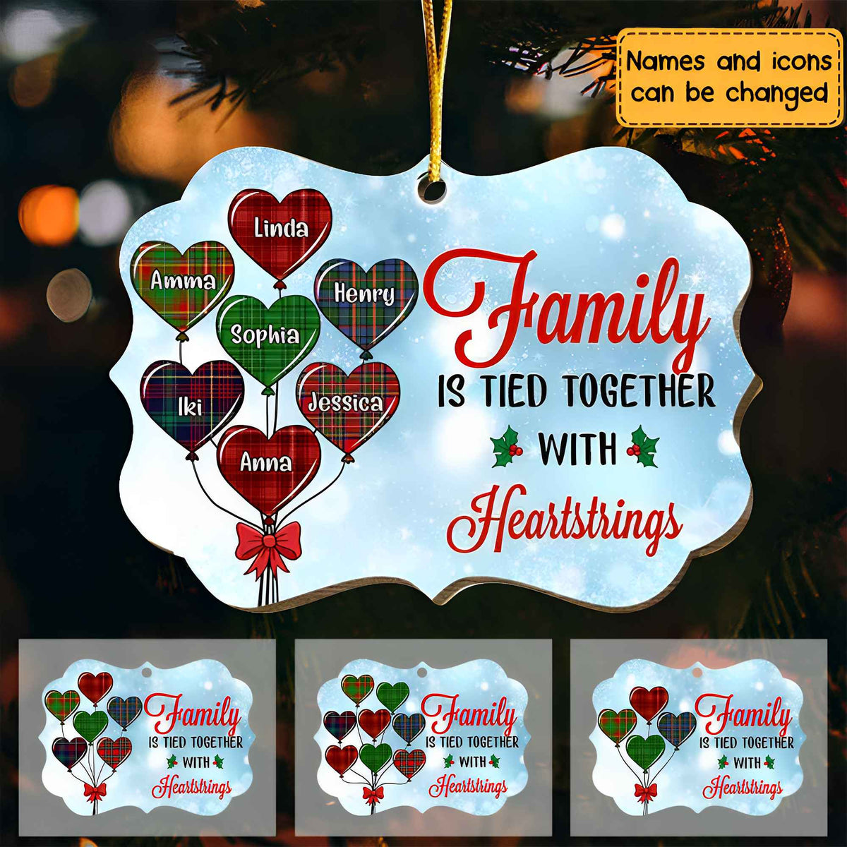 Gift For Family Tied Together With Heartstrings Benelux Ornament