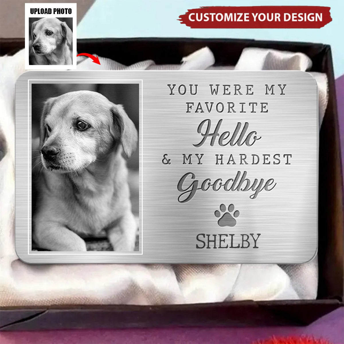 I Will Carry You With Me Until I See You Again-Personalized Memorial Wallet Card