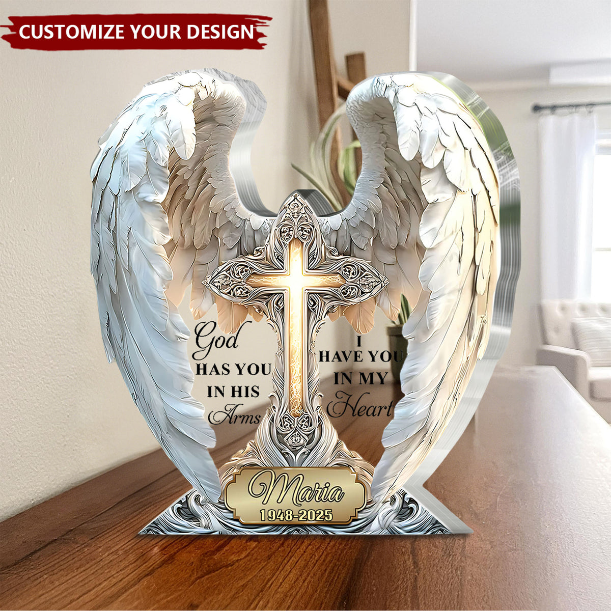 I Have You In My Heart - Personalized Memorial Custom Shaped Acrylic Plaque