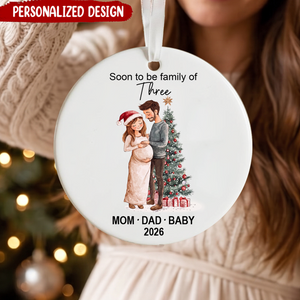 Pregnancy Custom Family  Christmas Ornament