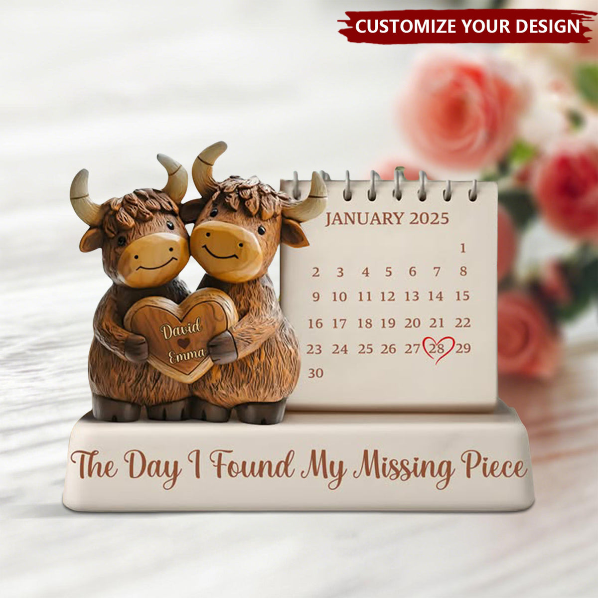 The Day I Found My Missing Piece - Personalized Couple Acrylic Plaque