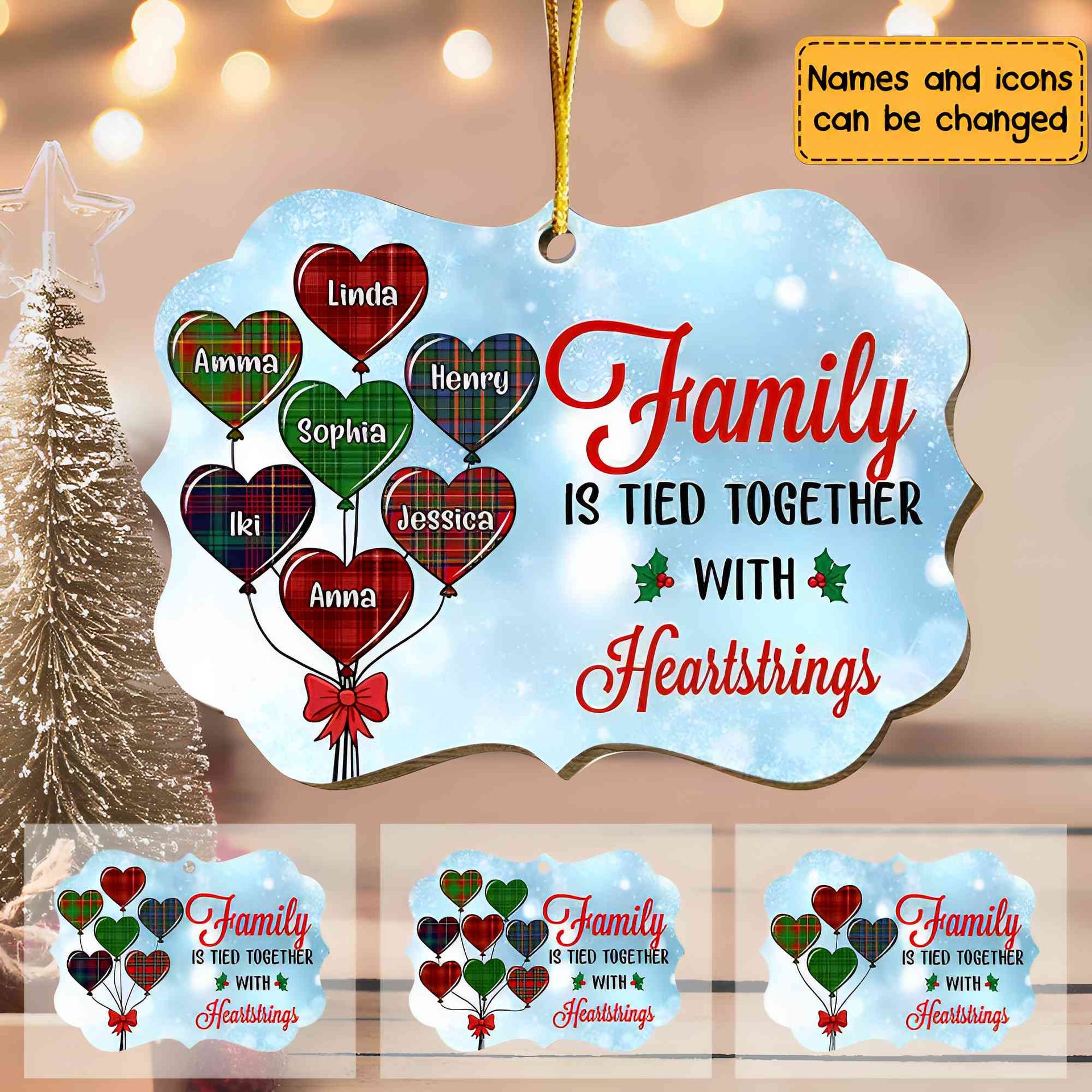 Gift For Family Tied Together With Heartstrings Benelux Ornament
