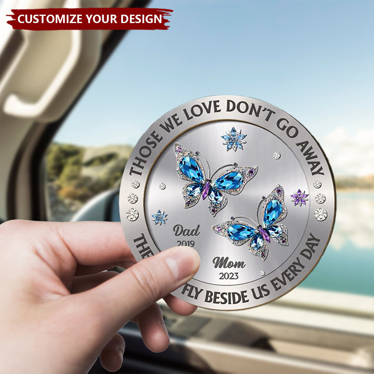Those We Love Beside Us Every Day - Personalized Custom Car Visor Clip