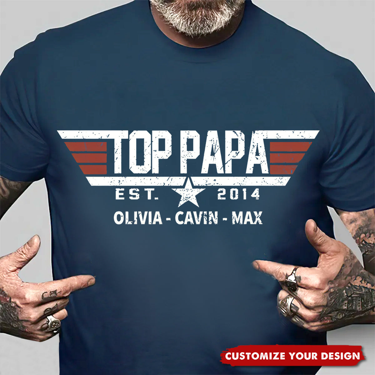 Top Dad Shirt, Father's Day Gift, For Grandpa And Children