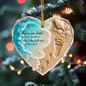 Personalized Those We Love Don't Go Away Memorial Glass Ornament