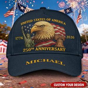 250th Anniversary - Personalized Bald Eagle Classic Cap