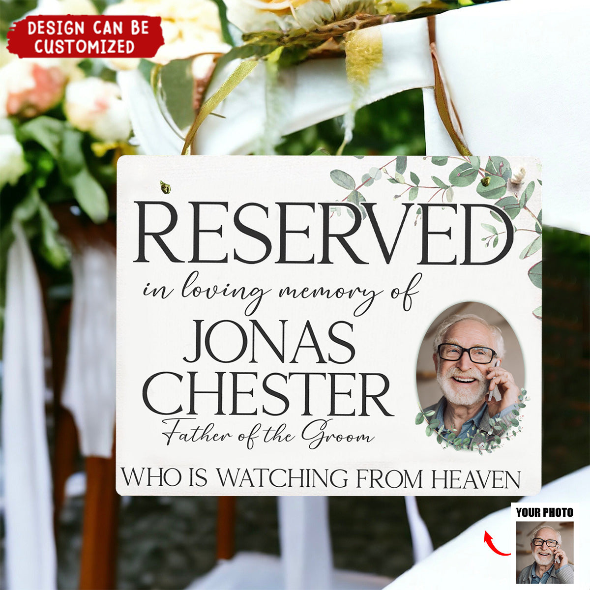 Personalized Reserved Memorial Sign - In Loving Memorial Sign