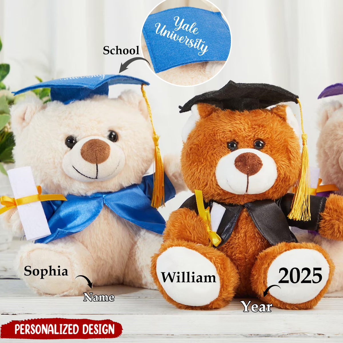 2025 Graduation Teddy Bear - Personalised Gifts With Text