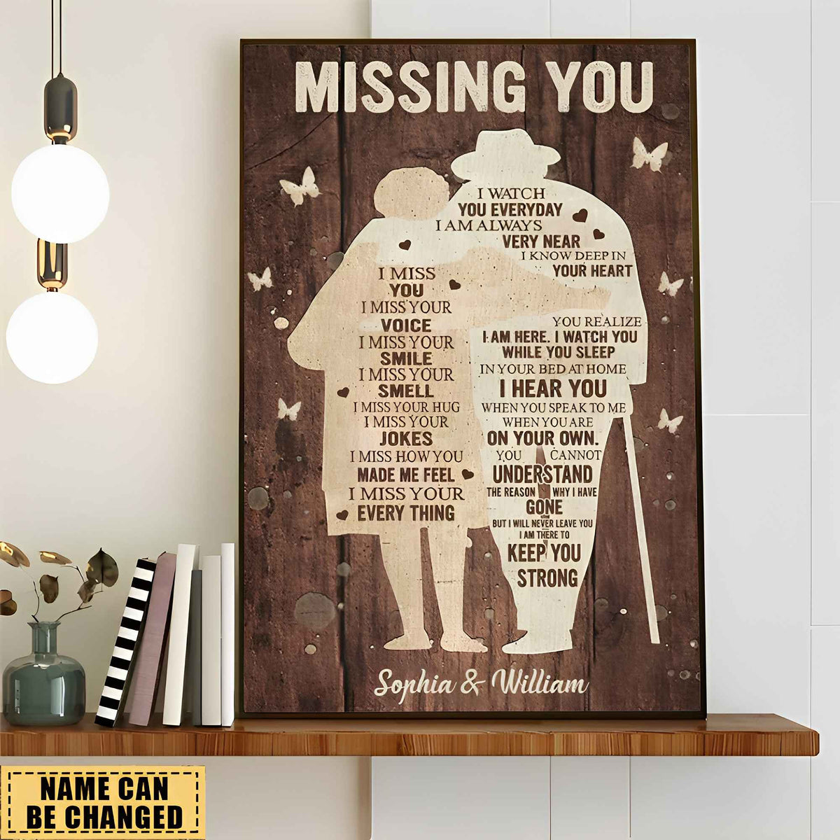 Missing You  - Personalized Vertical Poster-Memory Gift