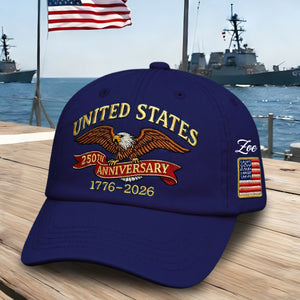 250 Years USA 250th Birthday 1776-2026 Eagle Flag Baseball Cap
