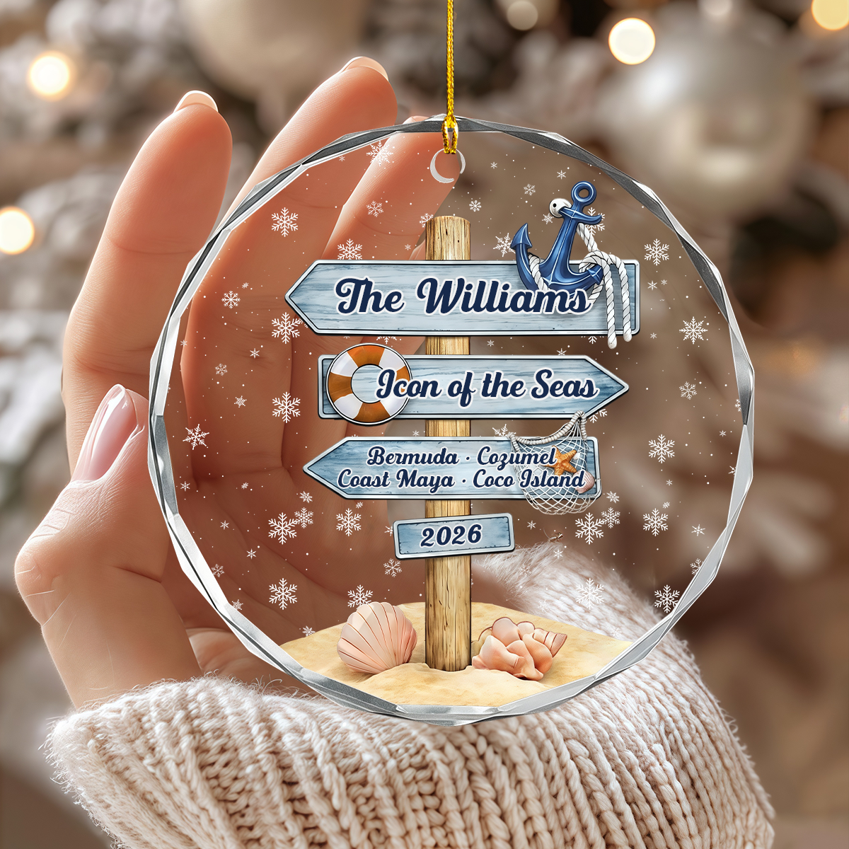 Personalized Cruise Ornament, Custom Family Or Couple Travel Christmas Gift