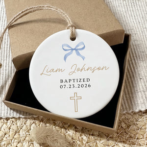 Personalized First Communion Gift Baptism Ceramic Ornament