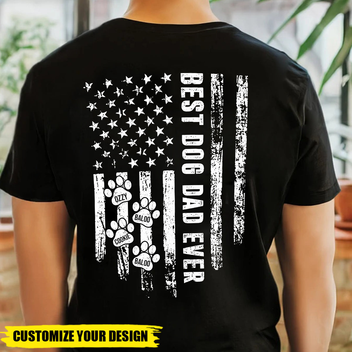 Best Dog Dad Ever - Personalized T-Shirt Dog Lover Gift