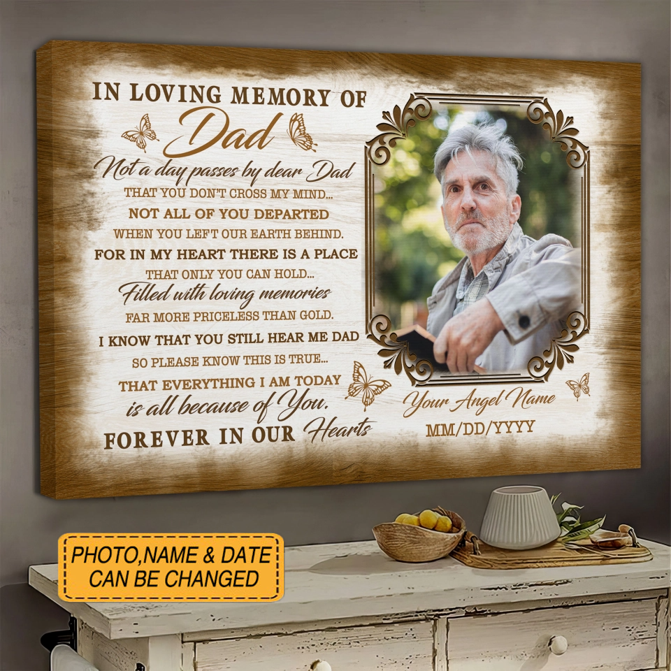 Forever in Our Heart Upload Image, Personalized Horizontal Poster