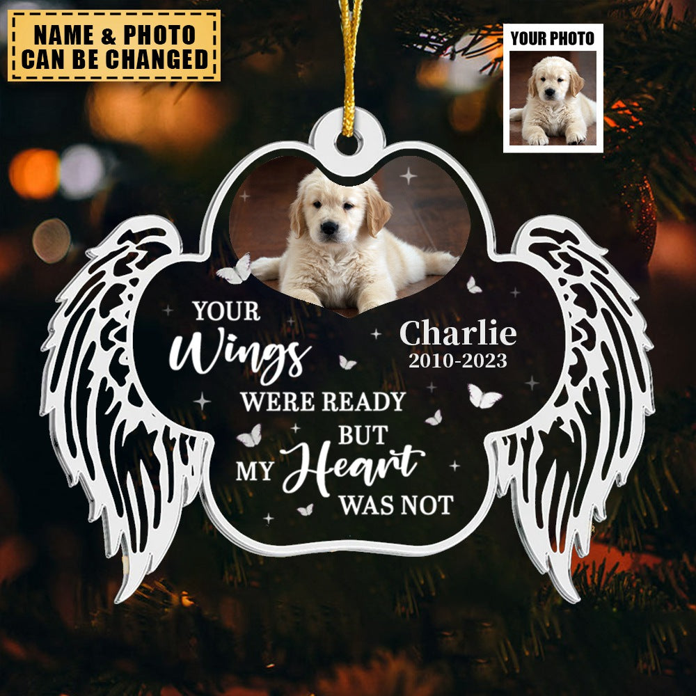 Custom Photo My Angel Has Paws - Memorial Personalized  Ornament