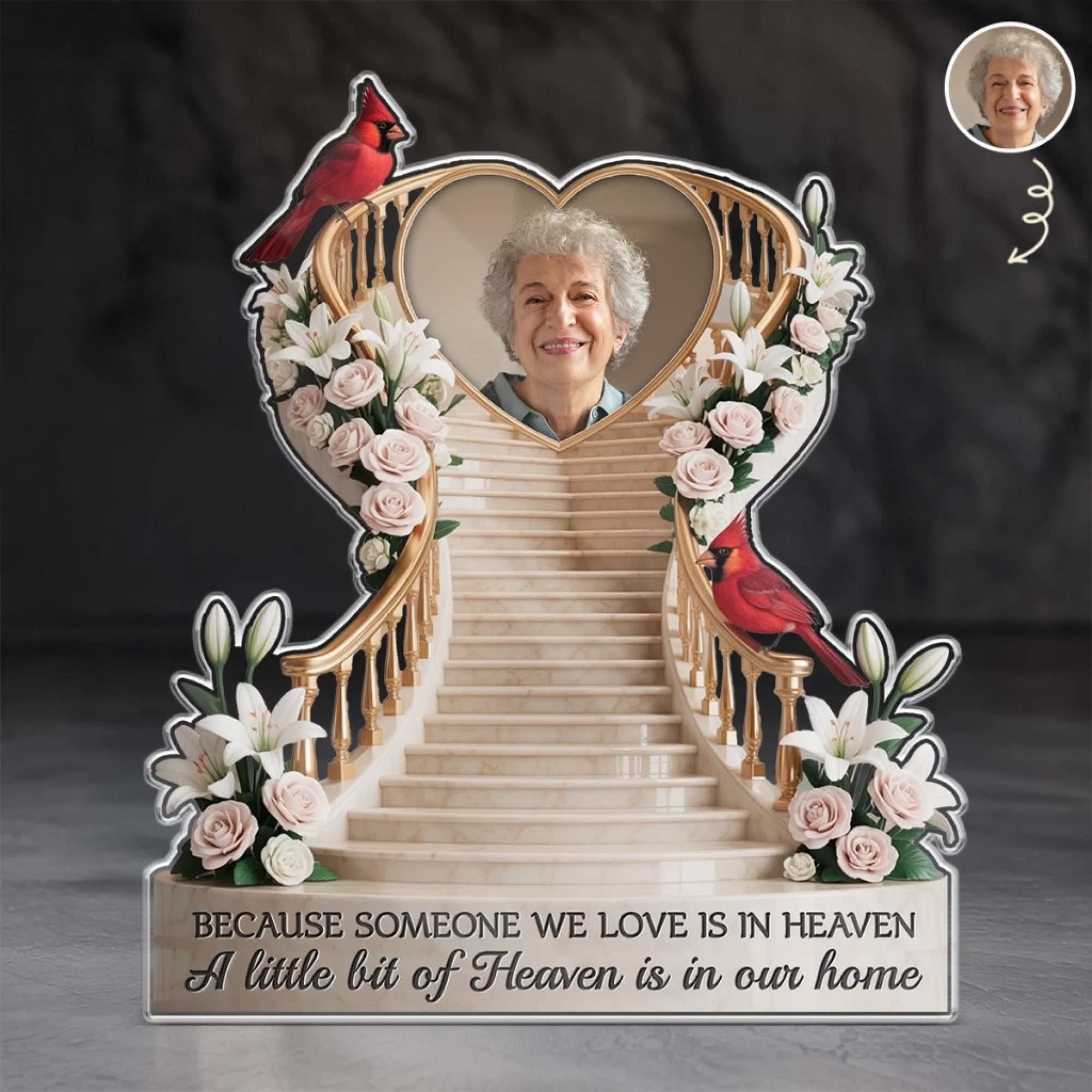 Custom Photo Your Love Still Lights Our Home - Memorial Personalized Custom Acrylic Plaque Custom Shape