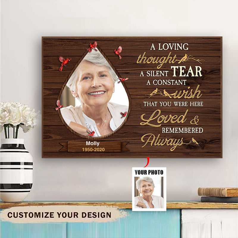 A Silent Tear - Personalized Photo Canvas