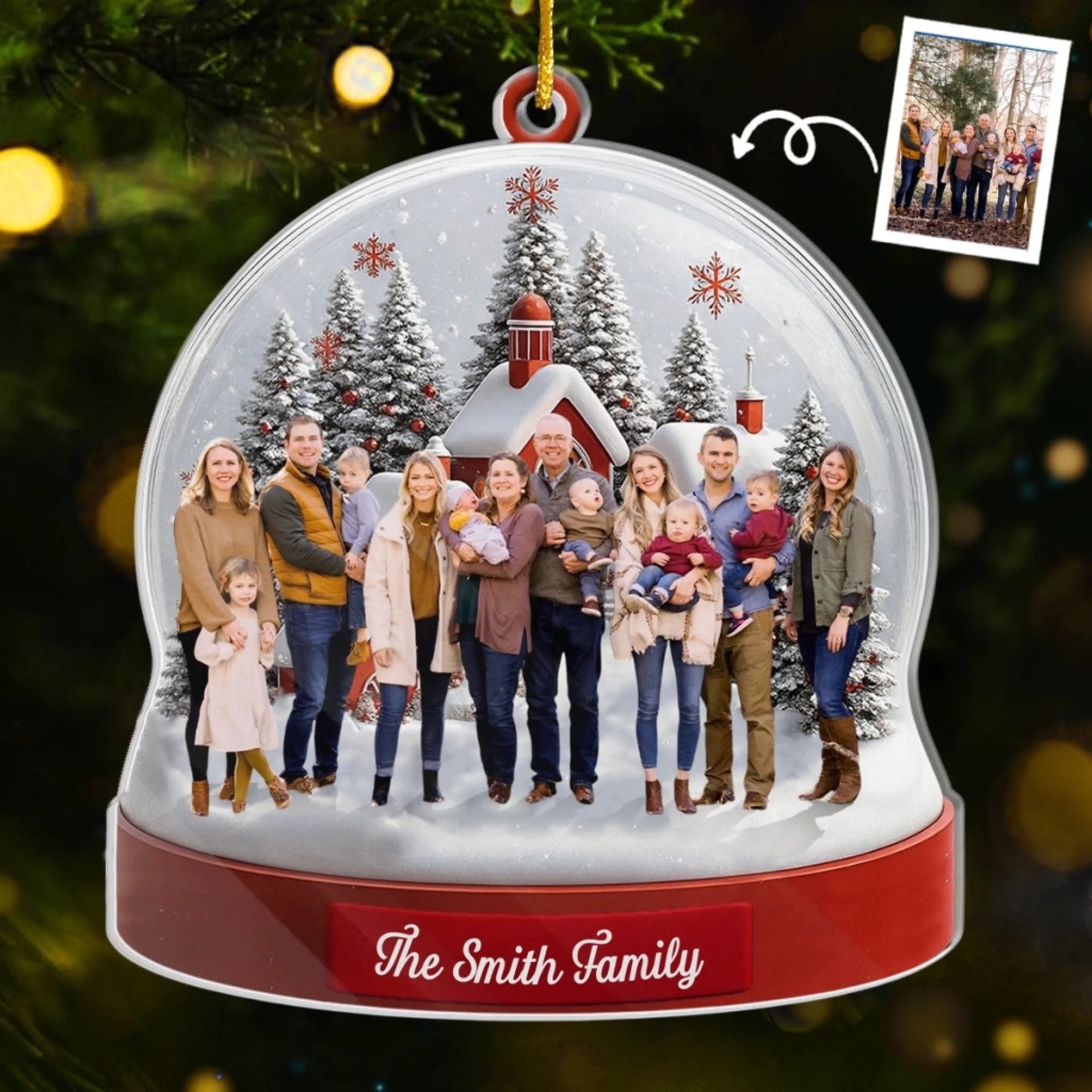 Together Is The Best Place To Be -Custom Photo Acrylic Ornament Personalized Christmas Birthday Gifts