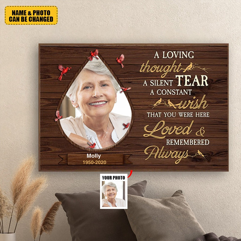 A Silent Tear - Personalized Photo Canvas