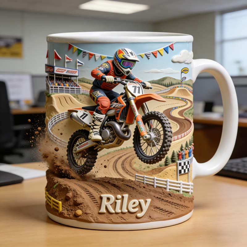 Motorcycle - Personalized Biker Accent Mug