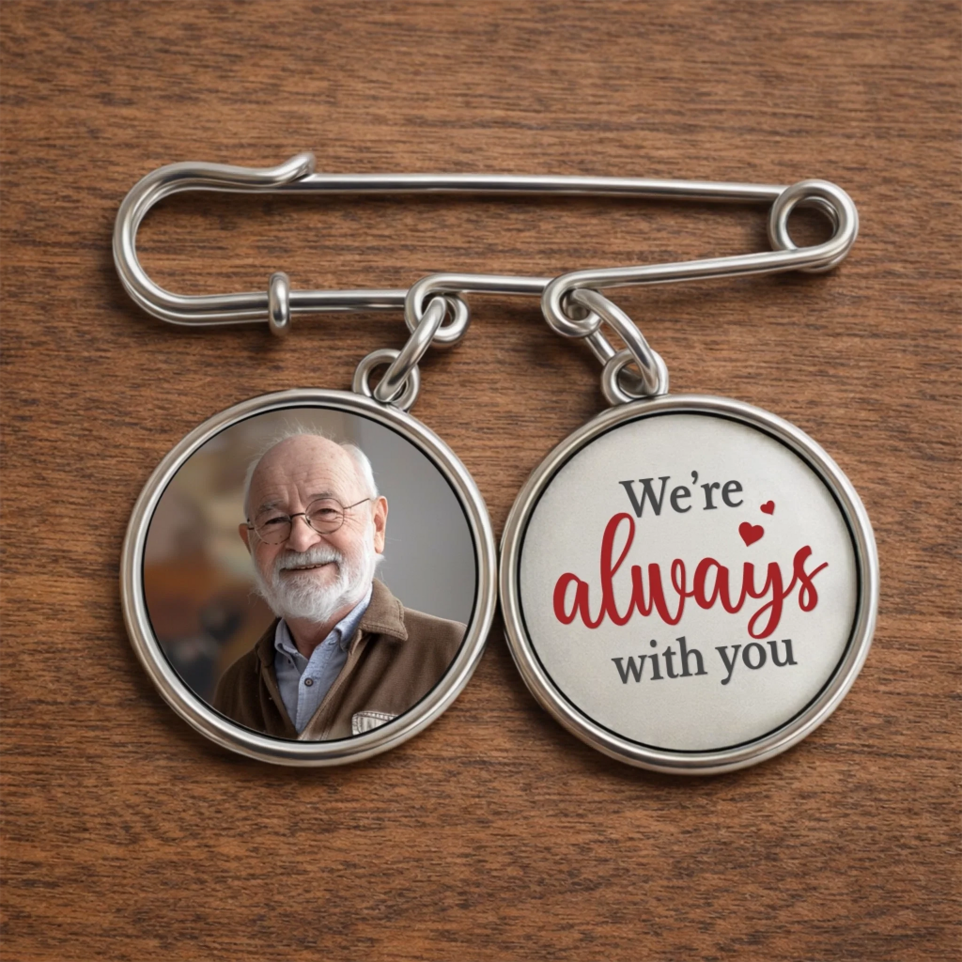 Custom Lapel Pin With Photo Charms - Personalized Graduation Gifts