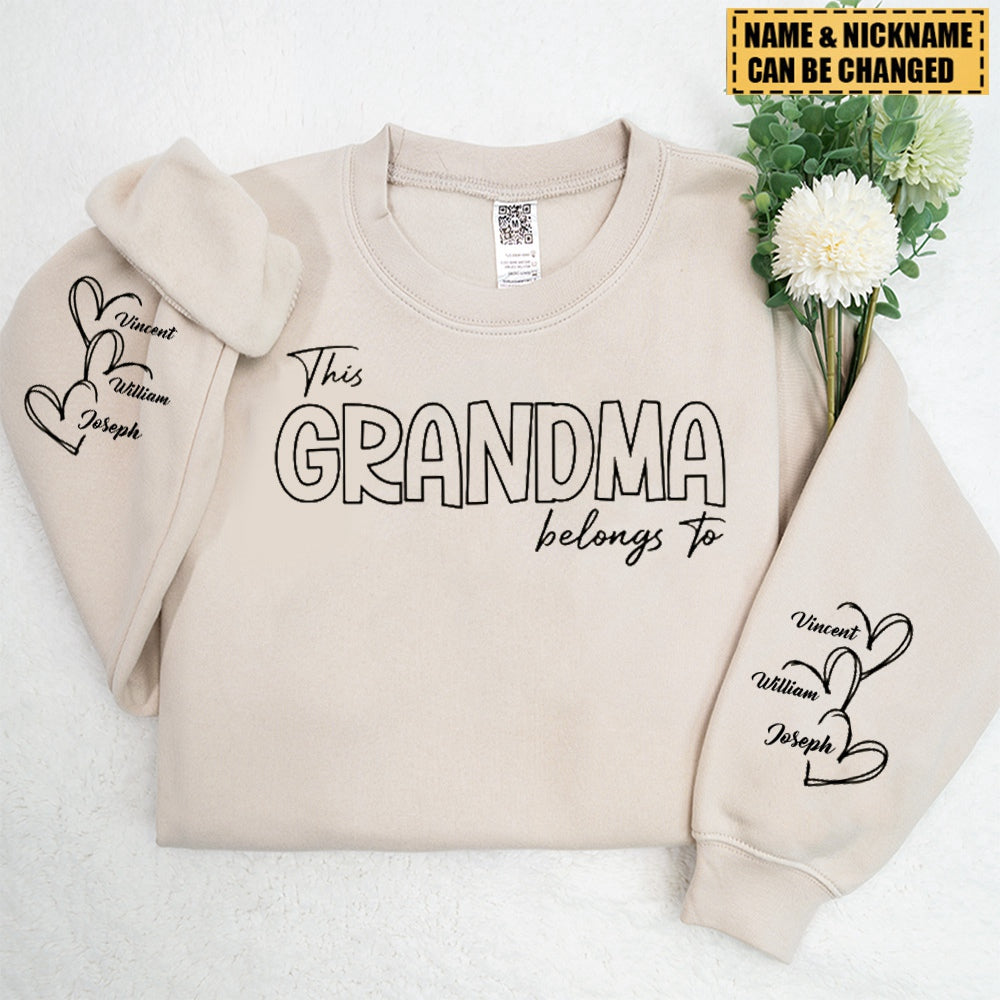 This Grandma Belongs To Family Personalized Sweatshirt
